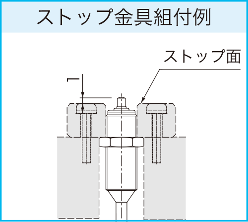 ストップ金具組付例